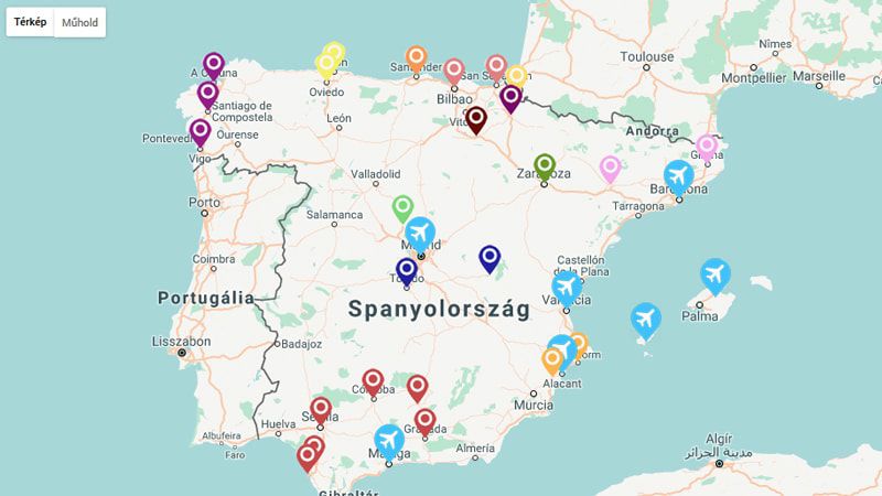 spanyolország térkép Mostantól egy kattintással elrepítünk Spanyolországba | KultúrTapas spanyolország térkép